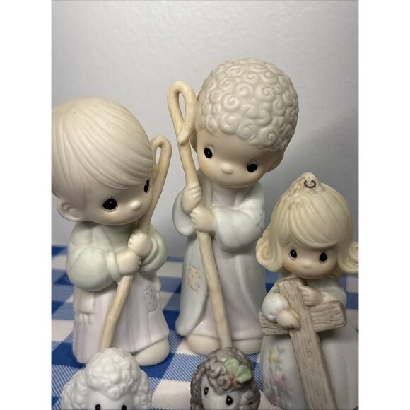 1986 Precious Moments Nativity Set 11 Pc “Come Let Us Adore Him” Figurines - Picture 2 of 16